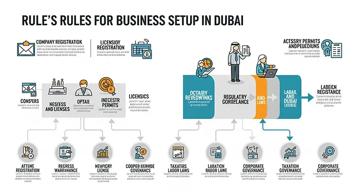 What are the rules for business setup in Dubai?